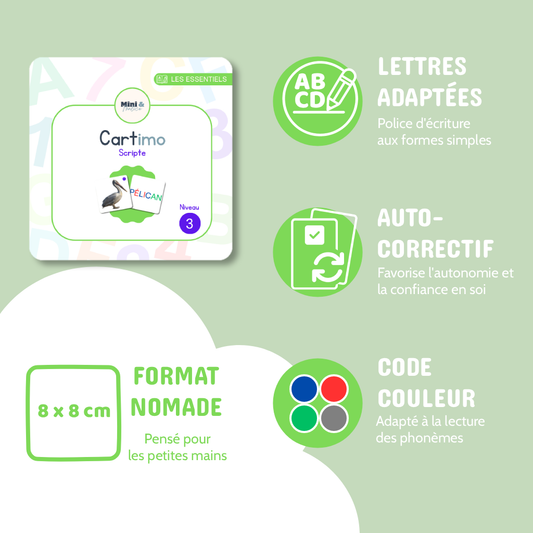 Cartimo - Niveau 3 - Scripte - 40 cartes