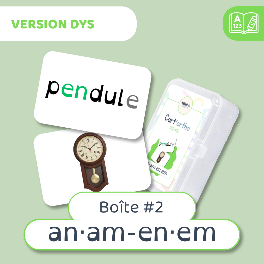 Cart'ortho - Boîte 2 : AN · AM · EN · EM - 40 cartes