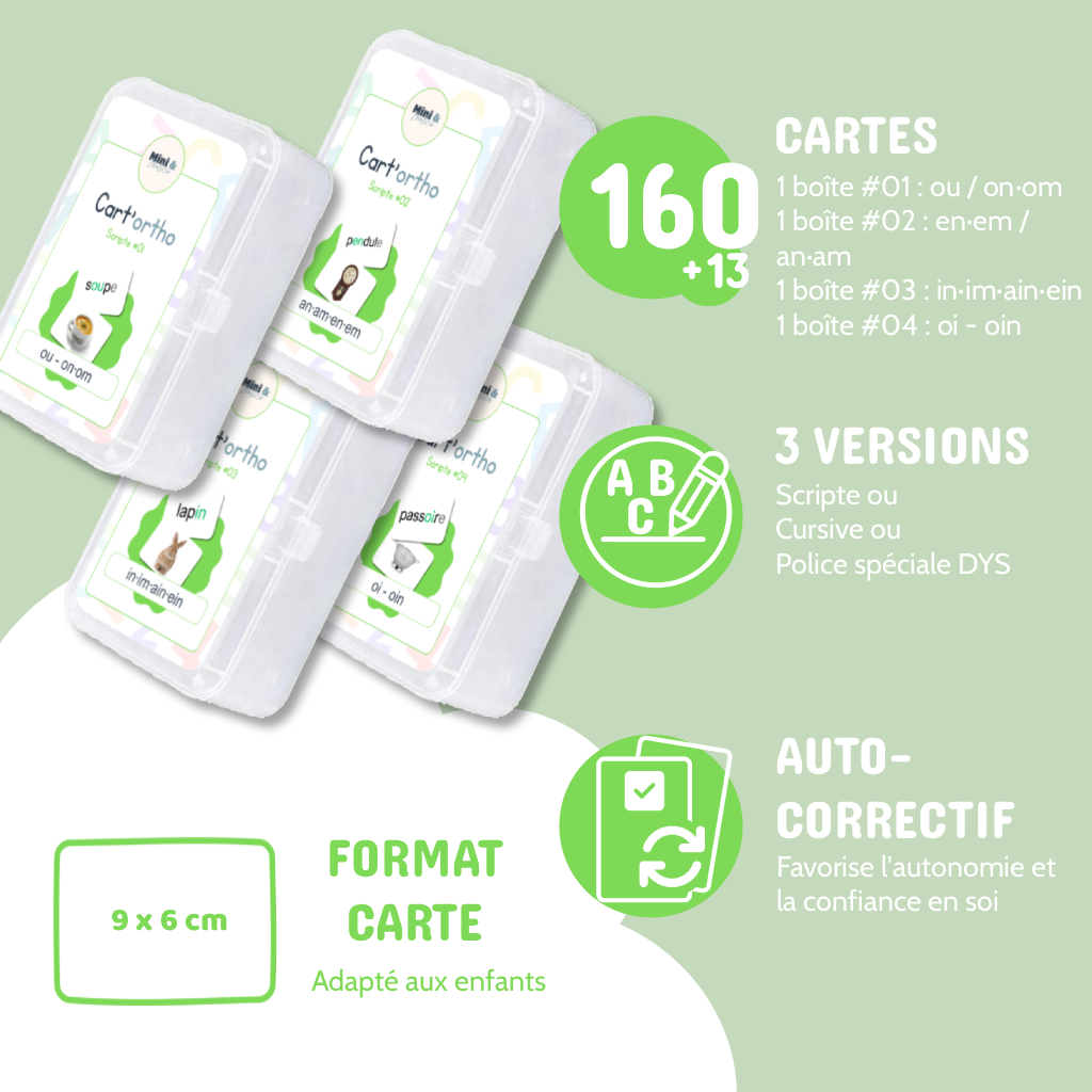 Cart'ortho - PACK niveau 1 - 160 cartes