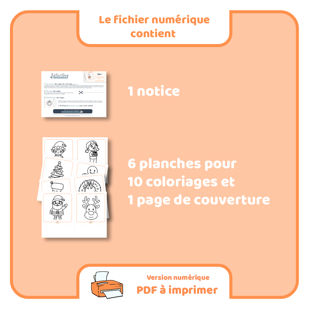 Mes premiers coloriages - Noël - PDF à imprimer