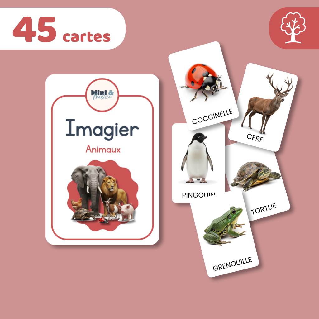Imagier ANIMAUX – 45 cartes