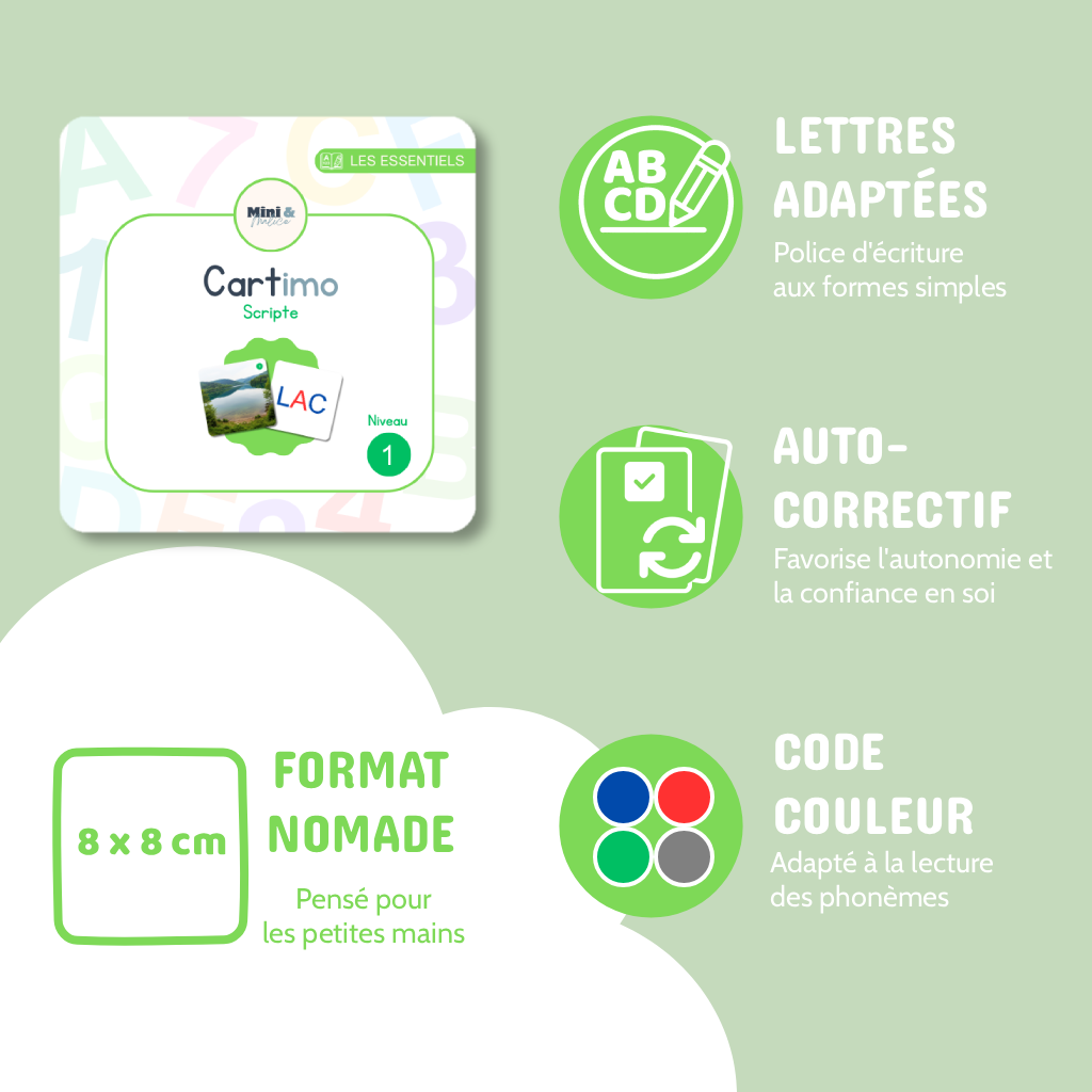 Cartimo - Niveau 1 - Scripte - 20 cartes