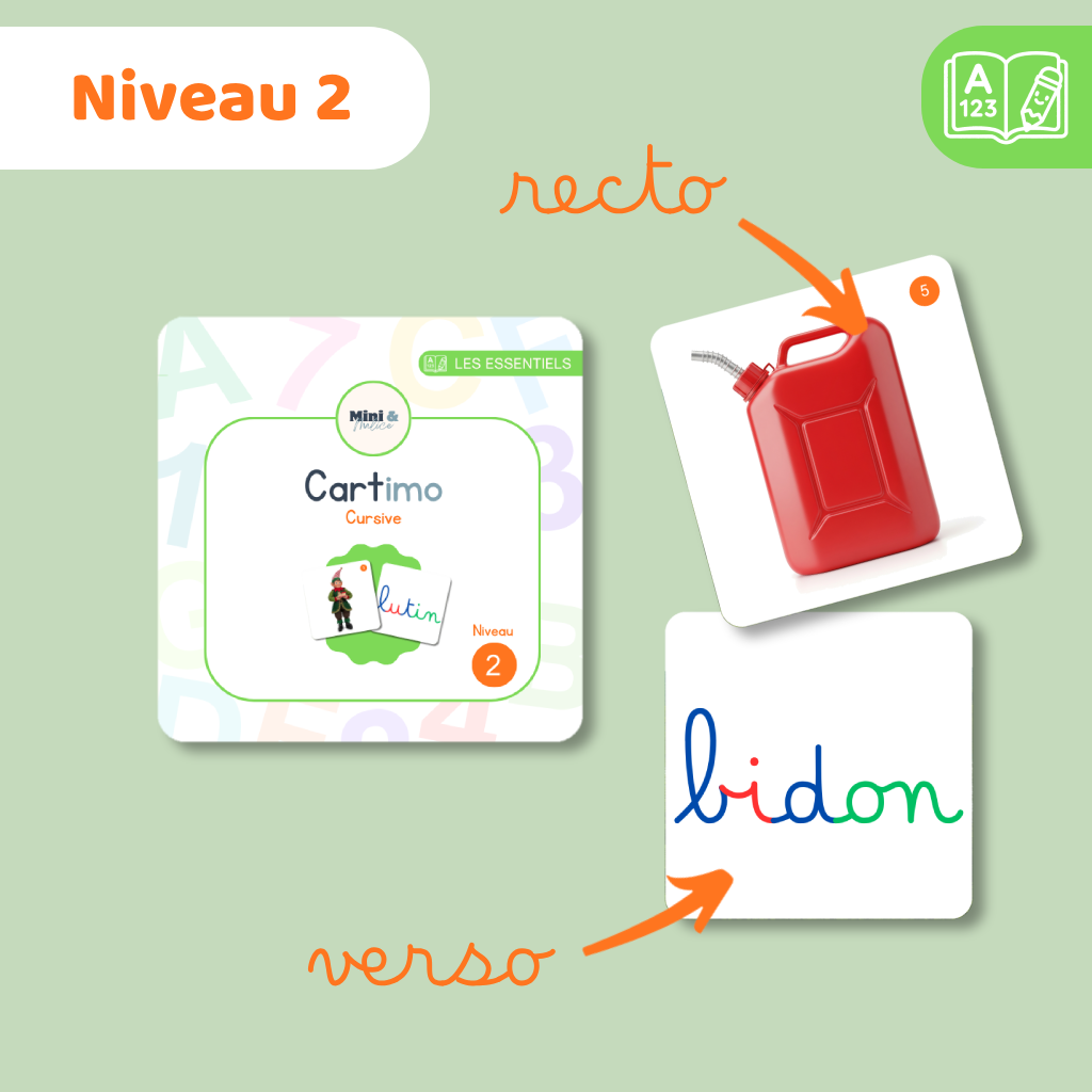 Cartimo - Niveau 2 - Cursive - 30 cartes