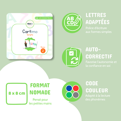 Cartimo - Niveau 2 - Scripte - 30 cartes