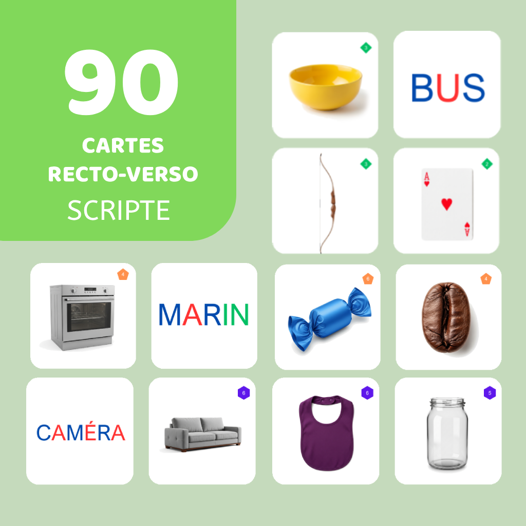 Cartimo – Pack complet - Scripte - 90 cartes