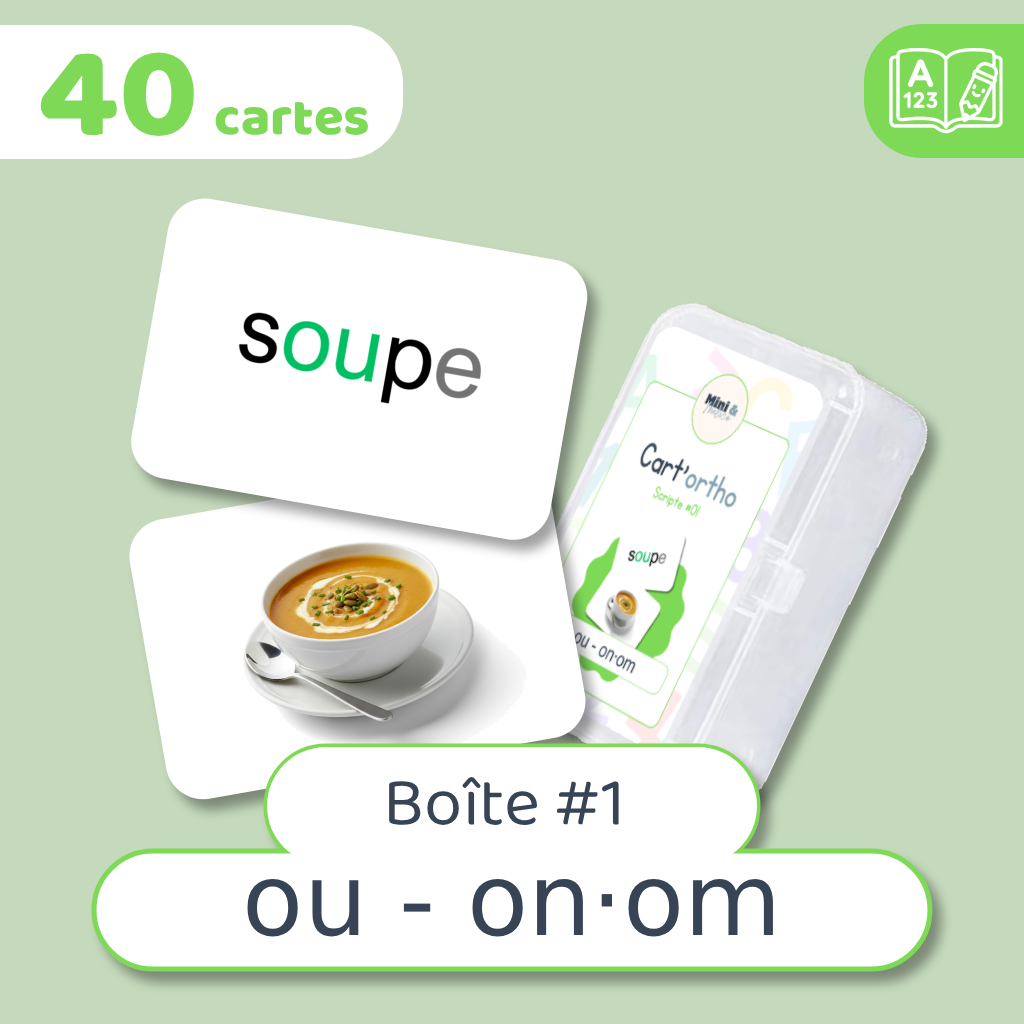 Cart'ortho - Boîte 1 : OU - ON·OM - 40 cartes