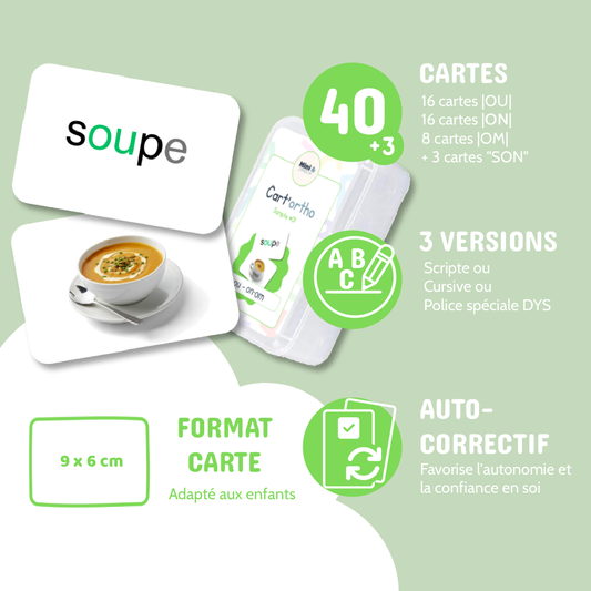 Cart'ortho - Boîte 1 : OU - ON·OM - 40 cartes