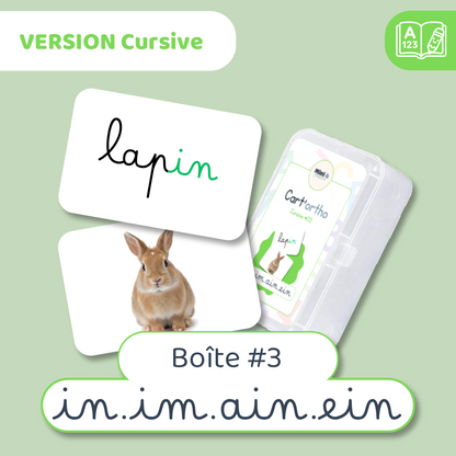 Cart'ortho - Boîte 3 : IN · IM · AIN · EIN - 40 cartes