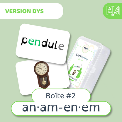 Cart'ortho - Boîte 2 : AN · AM · EN · EM - 40 cartes