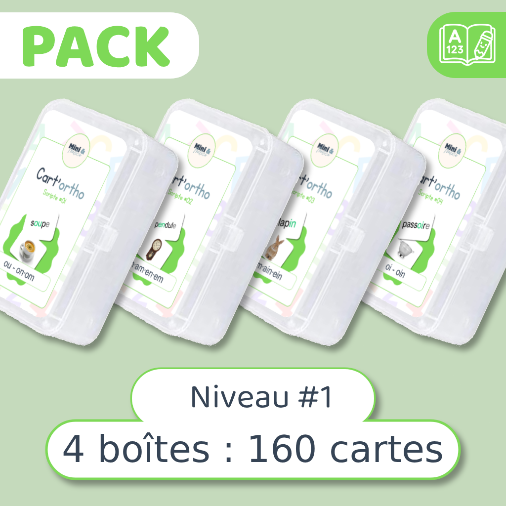 Cart'ortho - PACK niveau 1 - 160 cartes