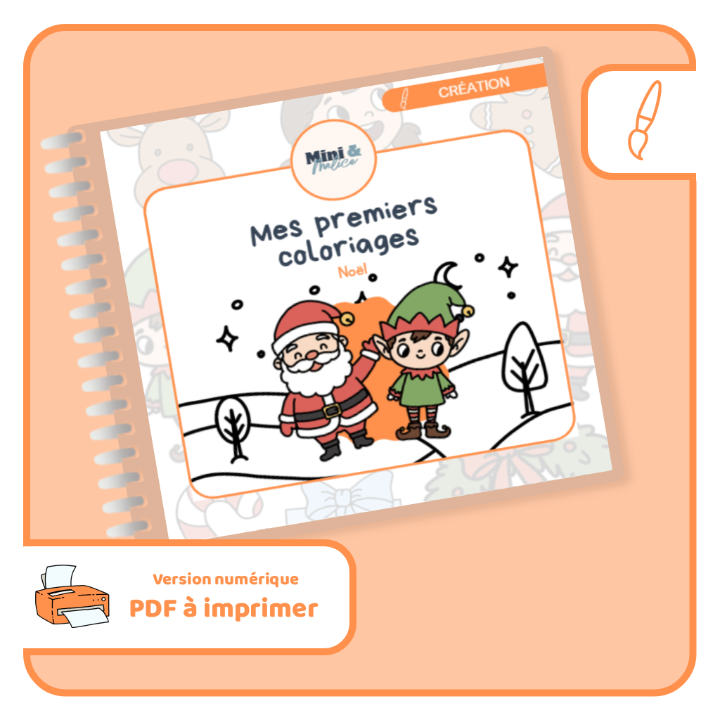 Mes premiers coloriages - Noël - PDF à imprimer