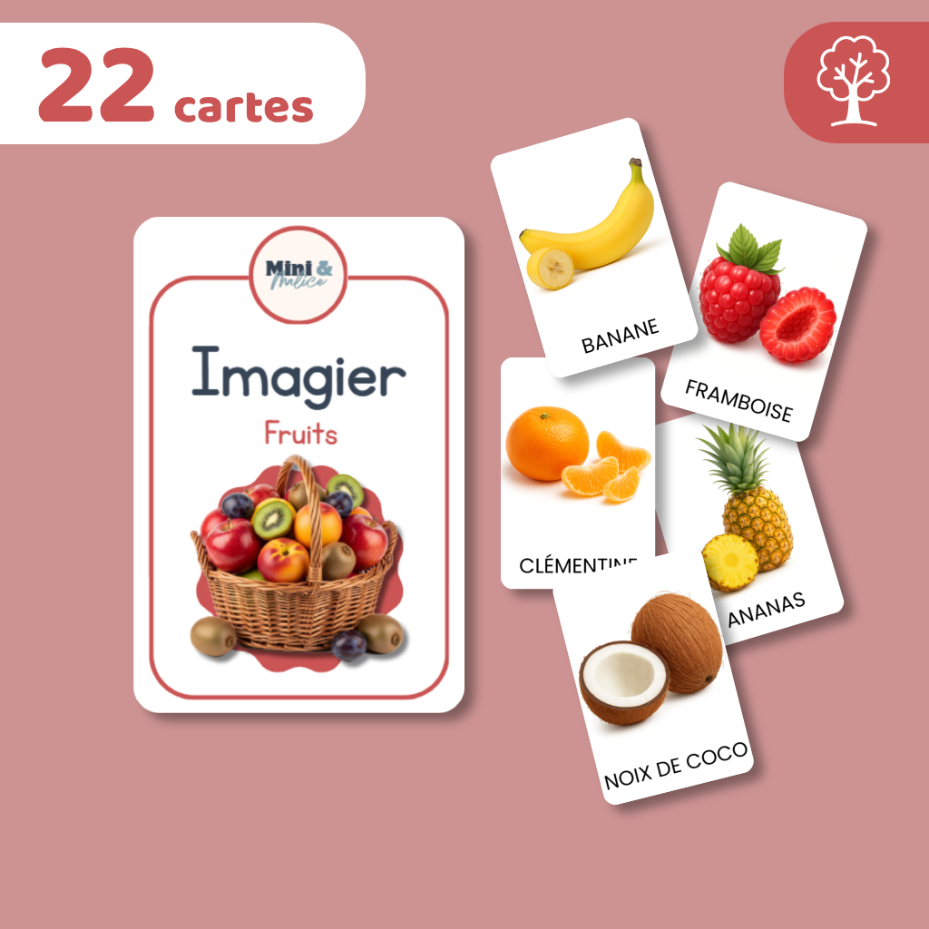 Imagier FRUITS – 22 cartes