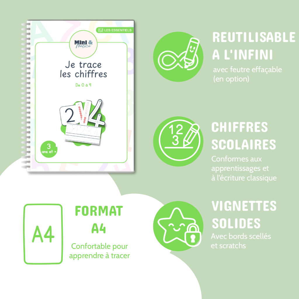 Je trace les chiffres de 0 à 9