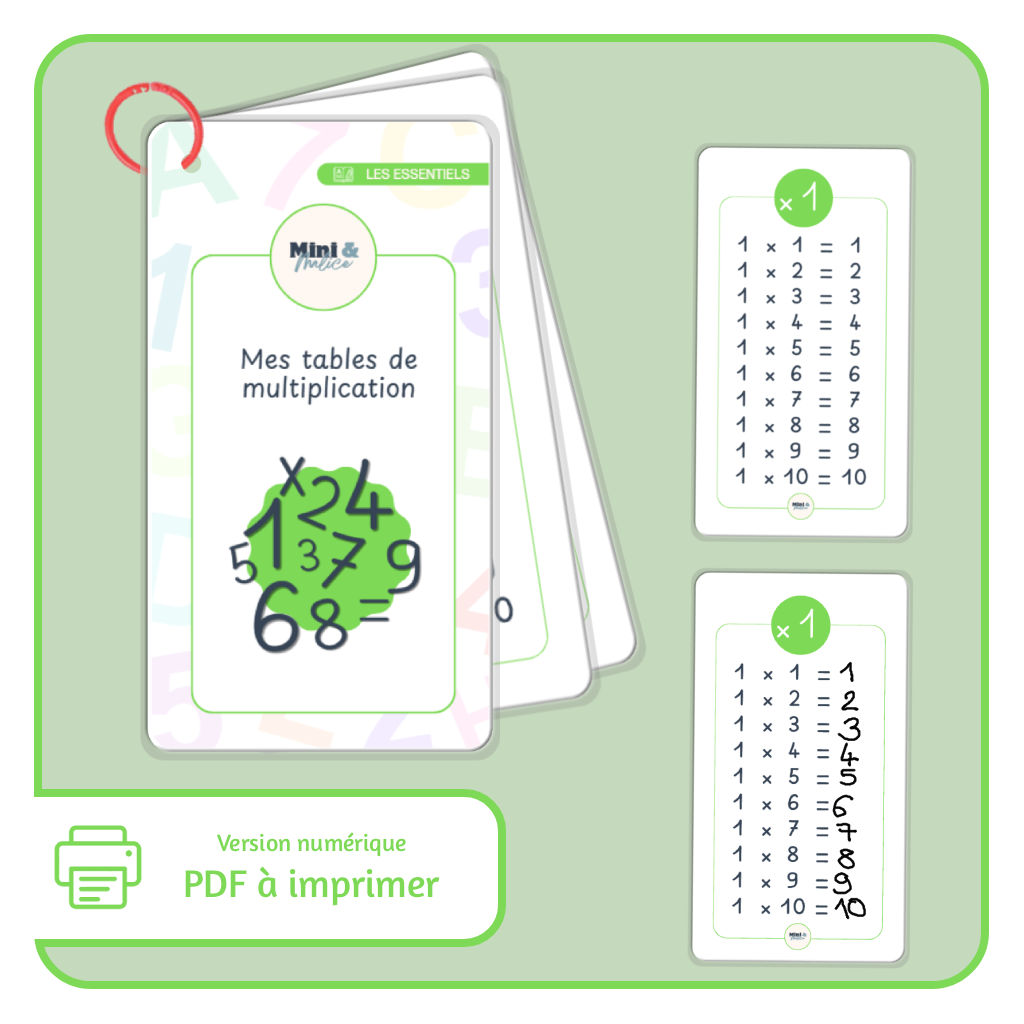 Mes tables de multiplication - PDF à imprimer