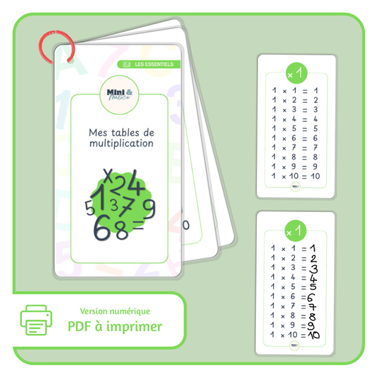 Mes tables de multiplication - PDF à imprimer