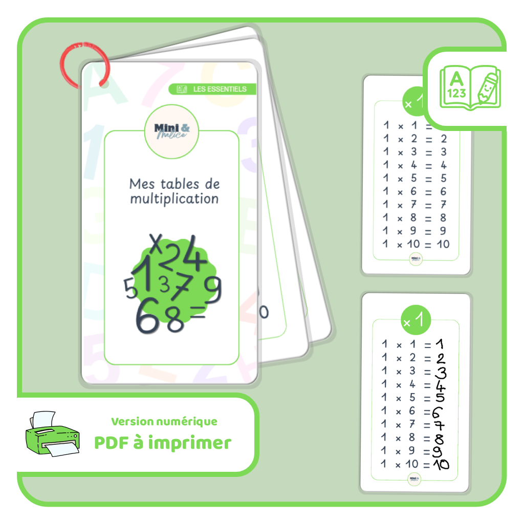 Mes tables de multiplication - PDF à imprimer
