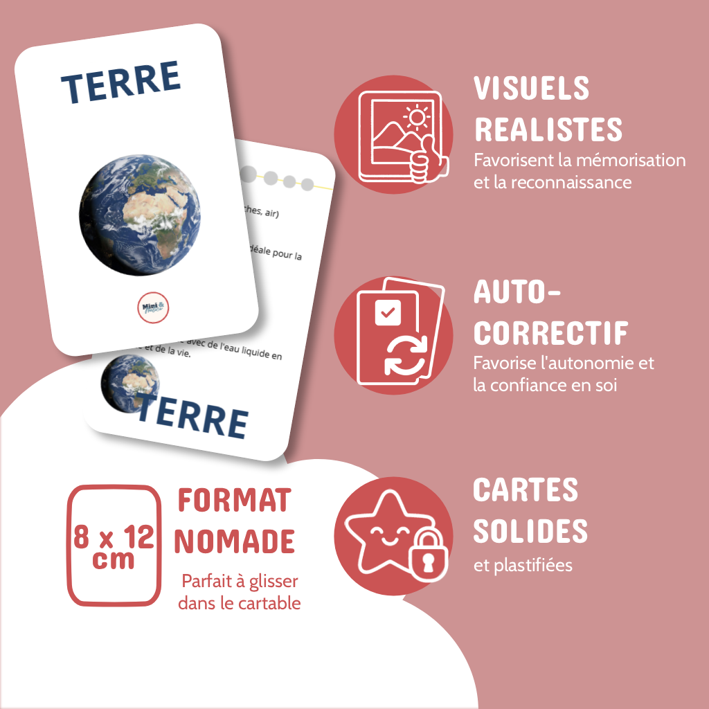 Le Système Solaire - 8 cartes recto-verso